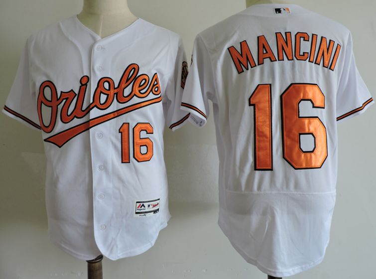 Men Baltimore Orioles 16 Trey Mancini White Elite MLB Jerseys